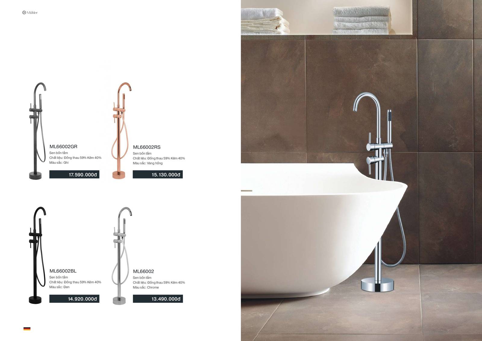 Thiết bị vệ sinh MUHLER Catalogue và Bảng giá mới nhất /Page 64